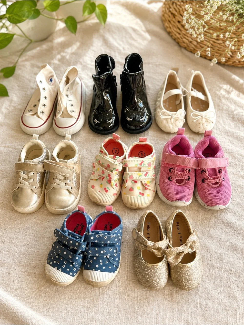 Toddler Girls Shoes Lot Size 5 Converse Boots Sneakers Dress Shoes 7 Pairs